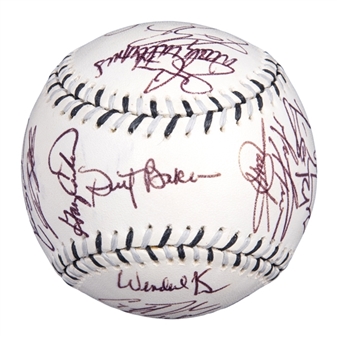 2003 National League Team Signed Official All-Star Game Baseball With 27 Signatures Including Carter, Pujols and Smoltz (MLB Authenticated)